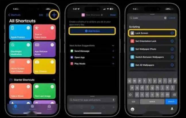 平武苹果14锁屏维修店分享iPhone14升级iOS16.4后如何创建锁屏快捷方式 
